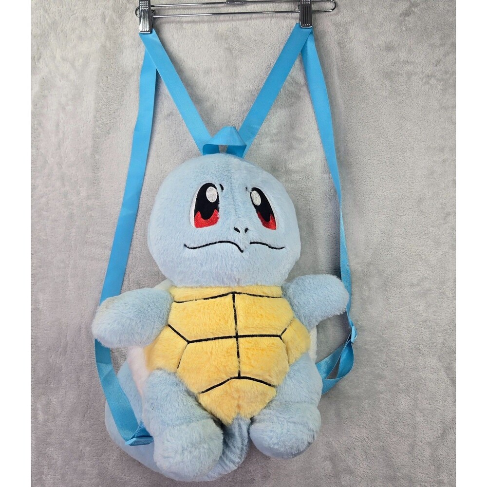 Pokemon Squirtle Plush Backpack Bag Adjustable Straps 16" Nintendo Zippered